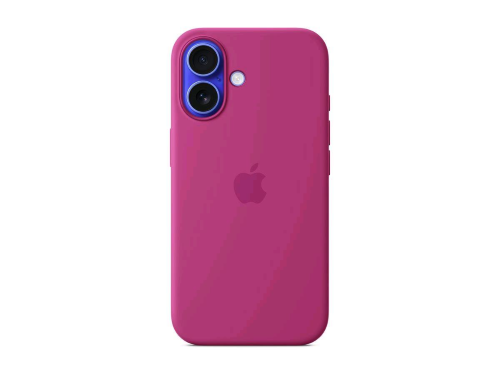 APPLE iPHONE 16 SILICONE CASE COVER MagSafe IN SILICONE FUCSIA